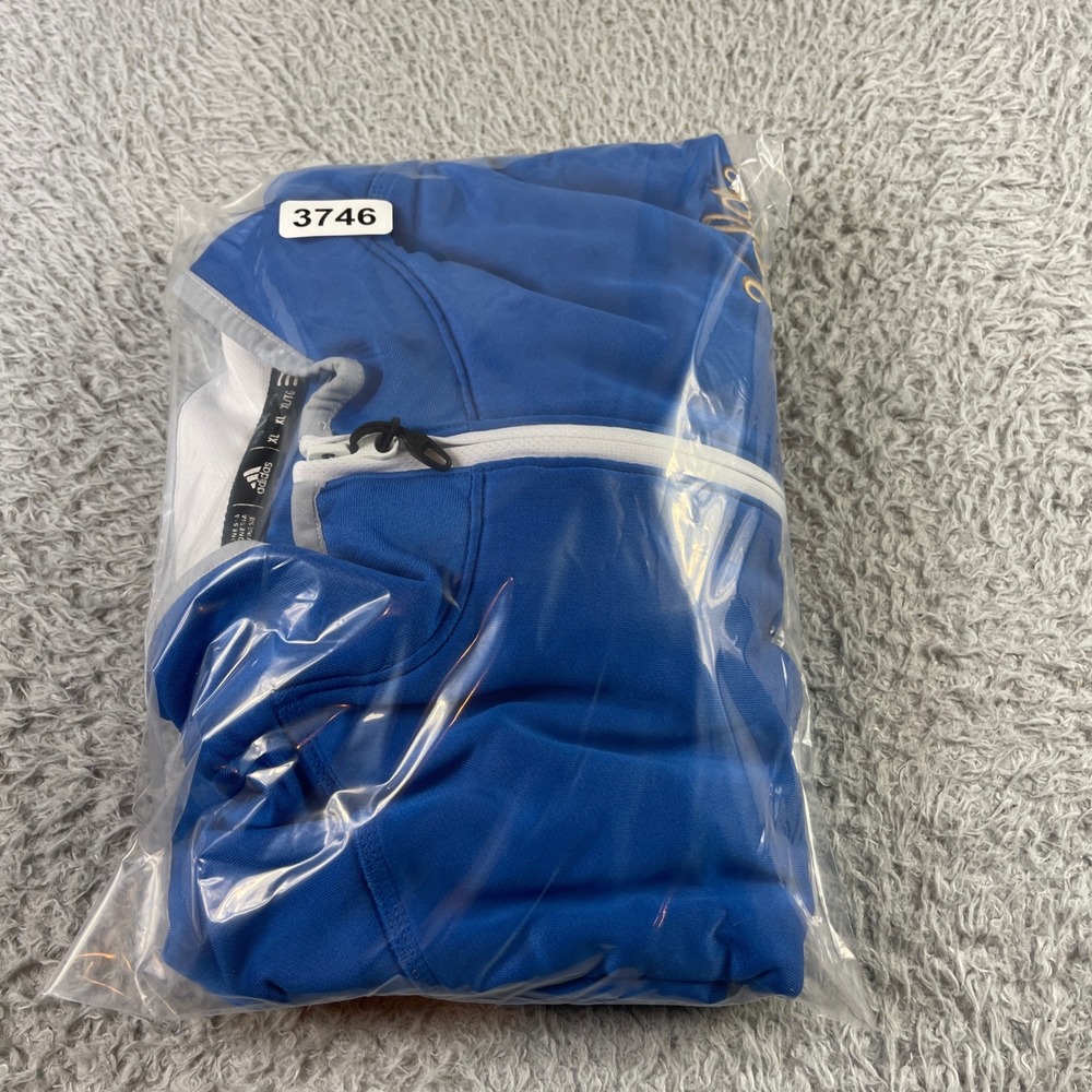 Adidas UCLA Bruins Mens XL Blue Quarter Zip Pullover Jacket A6N004 01/14 - Picture 6 of 6